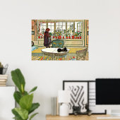 Larsson - Flowers on a Windowsill ポスター (ホームオフィス)