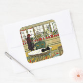 Larsson, Flowers on the Windowsill スクエアシール (封筒)