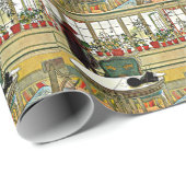 Larsson, Flowers on the Windowsill ラッピングペーパー (ロールコーナー)