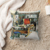 Larsson - The Studio, Carl Larsson 絵画's クッション (ブランケット)