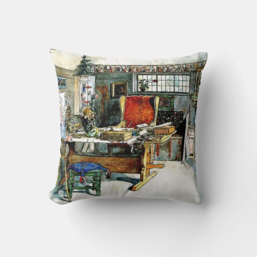 Larsson - The Studio, Carl Larsson 絵画's クッション (正面)