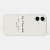 L'art de la Simplicité アイボリー iPhone カバー (裏面横)