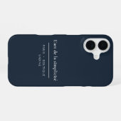 L'art de la Simplicité ネイビーiPhoneケース iPhone 16ケース (裏面横)