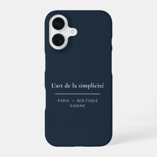 L'art de la Simplicité ネイビーiPhoneケース iPhone 16ケース (裏面)