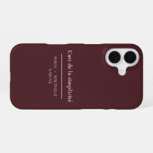 L'art de la Simplicité ブルゴーニュ iPhone カバー (裏面横)