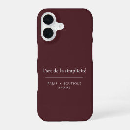 L'art de la Simplicité ブルゴーニュ iPhone カバー