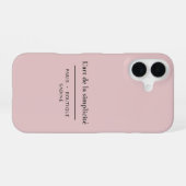 L'art de la Simplicité ブルッシュピンク iPhoneケース iPhone 16ケース (裏面横)