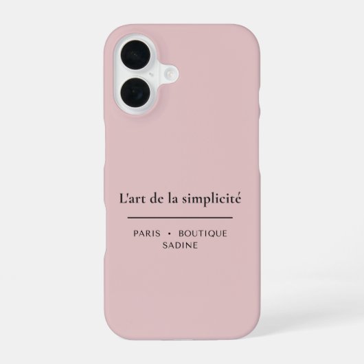 L'art de la Simplicité ブルッシュピンク iPhoneケース iPhone 16ケース (裏面)
