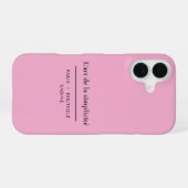 L'art de la Simplicité Blush iPhone 16 Case 16ケース (裏面横)
