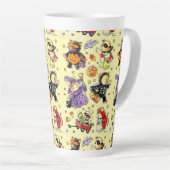 L'Art du Latte : Une Tasse de Bonheur" カフェラテマグ (右アングル)