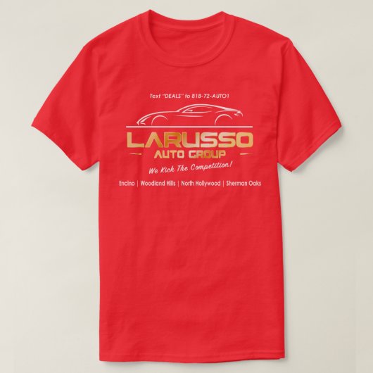 Larusso Auto GroupビルボードベースボールTシャツ Tシャツ (デザイン正面)