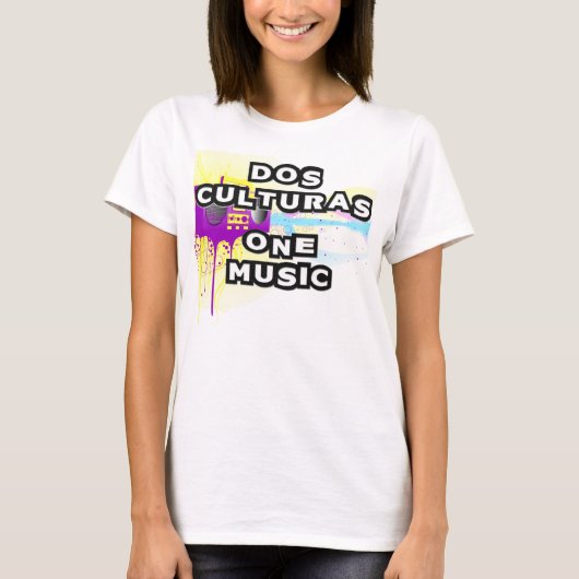 Lasの気紛れ気紛れ"Dos Culturas 1音楽"スパゲッティ上 Tシャツ (正面)