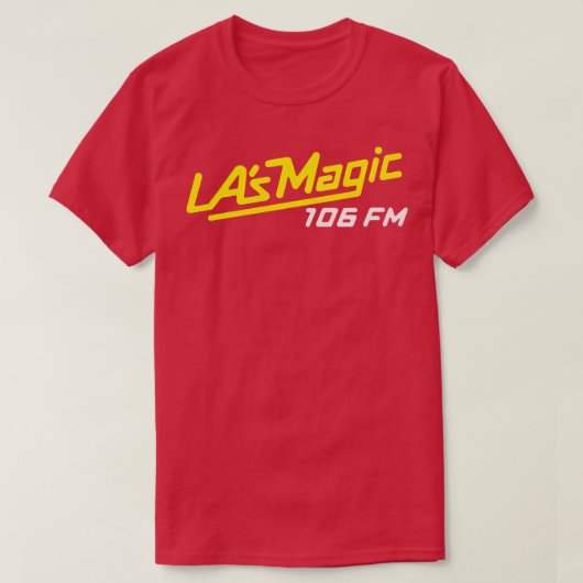 LAs魔法106 FMレトロDefunctラジオ局 Tシャツ (デザイン正面)