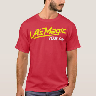 LAs魔法106 FMレトロDefunctラジオ局 Tシャツ