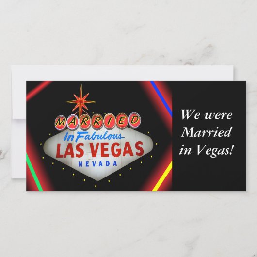 Las 結婚した Vegas Photo Card 案内状 (正面)