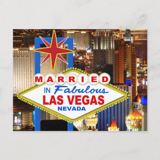 LAS 結婚したVEGASポストカード ポストカード (正面)