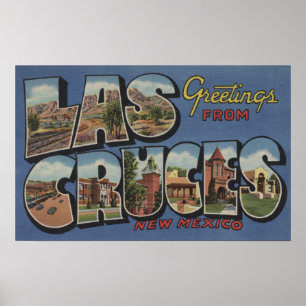 Las Cruces、ニューメキシコ-大きい手紙場面2 ポスター