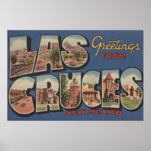 Las Cruces、ニューメキシコ-大きい手紙場面 ポスター