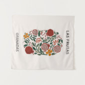 Las Frutas：グラナダス – ザクロ市場タペストリー タペストリー (正面(横))