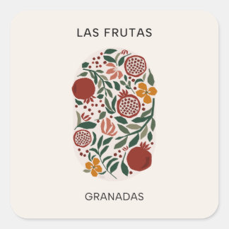 Las Frutas：グラナダス – Pomegranate Market スクエアシール
