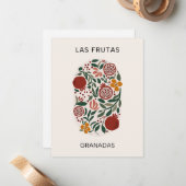 Las Frutas：グラナダス – Pomegranate Market ノートカード (正面/裏面インサイチュ)