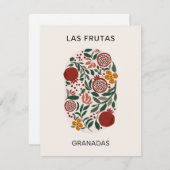 Las Frutas：グラナダス – Pomegranate Market ノートカード (正面/裏面)