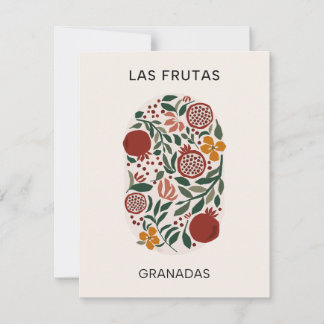 Las Frutas：グラナダス – Pomegranate Market ノートカード