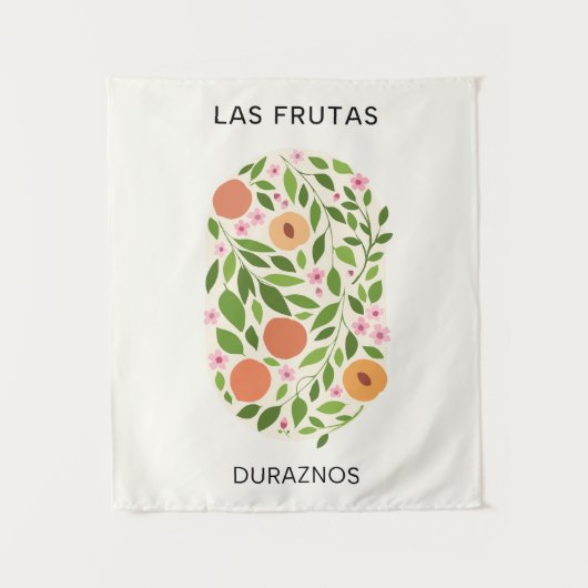 Las Frutas: Duraznos – ピーチマーケット タペストリー (正面)