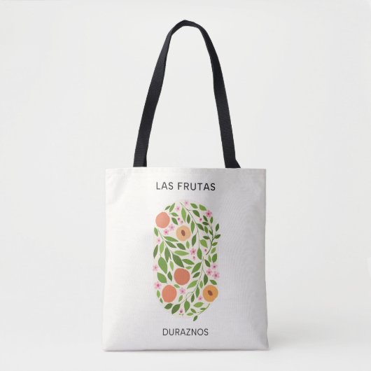 Las Frutas: Duraznos – ピーチマーケット トートバッグ (正面)