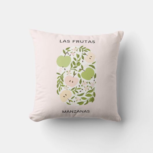Las Frutas: Manzanas - Apple Market クッション (正面)