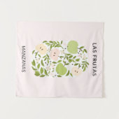 Las Frutas: Manzanas - Apple Market タペストリー (正面(横))