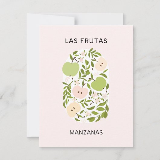 Las Frutas: Manzanas - Apple Market ノートカード (正面)
