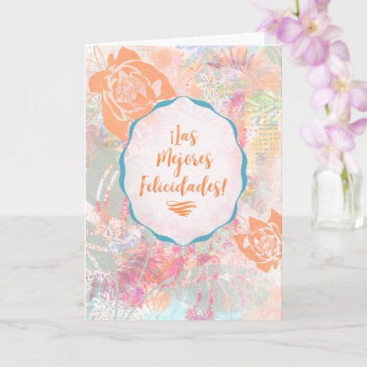 Las Mejores Felicidades – Spanish Best Wishes カード (蘭)