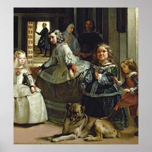 Las Meninasまたはフィリップ4世の家族， c.1656 ポスター (正面)
