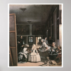 Las Meninas、c.1656ディエゴVelasquez ポスター