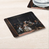 Las Meninas, The Diego Velazquezメイド・オブ・オーナー（花嫁付き添い スクエアペーパーコースター (アングル)