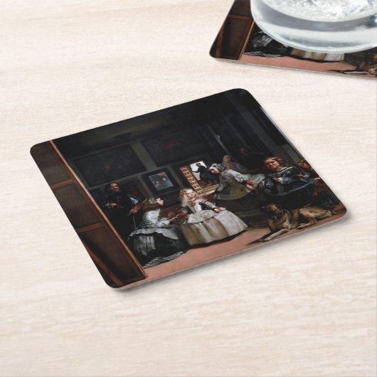 Las Meninas, The Diego Velazquezメイド・オブ・オーナー(花嫁付き添い スクエアペーパーコースター (アングル)