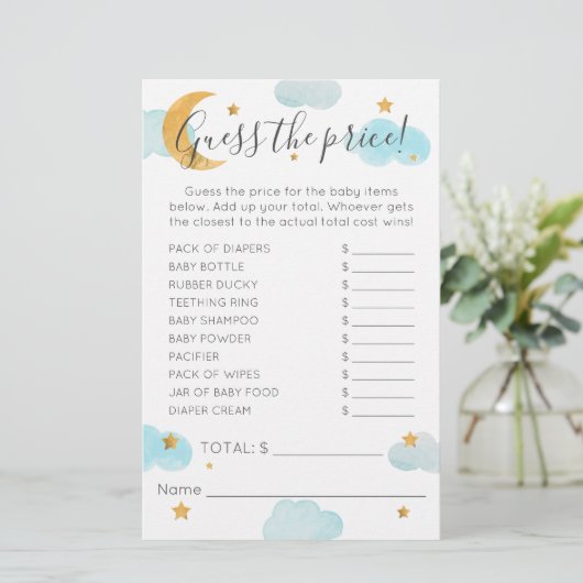 Las nubes Baby Shower de Moon & Stars adivinan el  (スタンド正面)