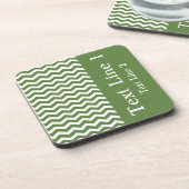 Las Palmas Green Wave Chevron カスタマイズ可能 コースター (左側)