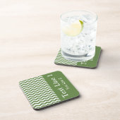 Las Palmas Green Wave Chevron カスタマイズ可能 コースター (右側)