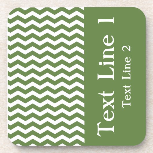 Las Palmas Green Wave Chevron カスタマイズ可能 コースター (正面)