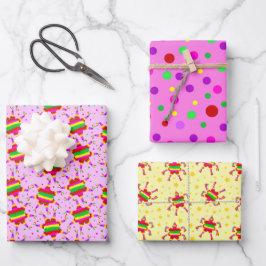 Las Posadas Piñata Festive Mexican Christmas  ラッピングペーパーシート