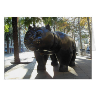 Las Ramblasのバルセロナの有名な彫像