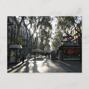 Las Ramblas, Barcelona, postcard ポストカード