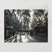 Las Ramblas, Barcelona, postcard ポストカード (正面)