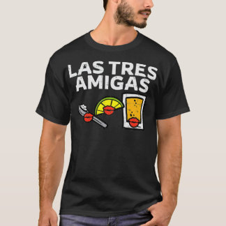 Las Tres Amigas Salt Lime Tequila Cinco De Mayo Me Tシャツ