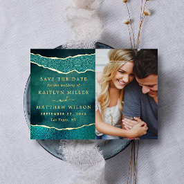 Las Vegasエレガントの結婚写真が日付を保存実在する 箔招待状