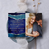 Las Vegasエレガントの結婚写真が日付を保存実在する 箔招待状