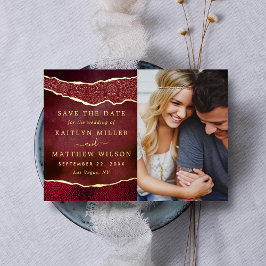 Las Vegasエレガントの結婚写真が日付を保存実在する 箔招待状