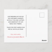 Las Vegasエレガントの結婚Thank You Photo ポストカード (裏面)